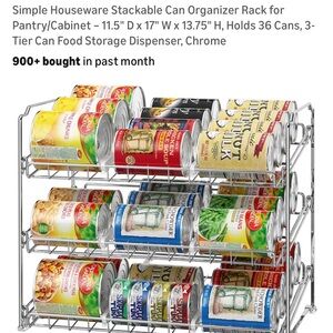 Chrome Can Organizer Rack for Kitchen
